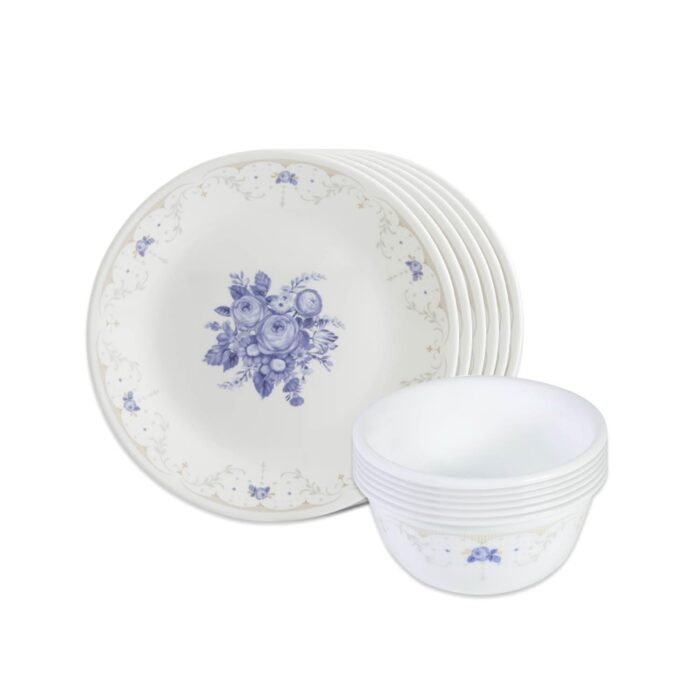 Corelle Asia Collection Gold Series 12 Pc Basic/Mini/Breakfast Set Katori - Blooming Blue