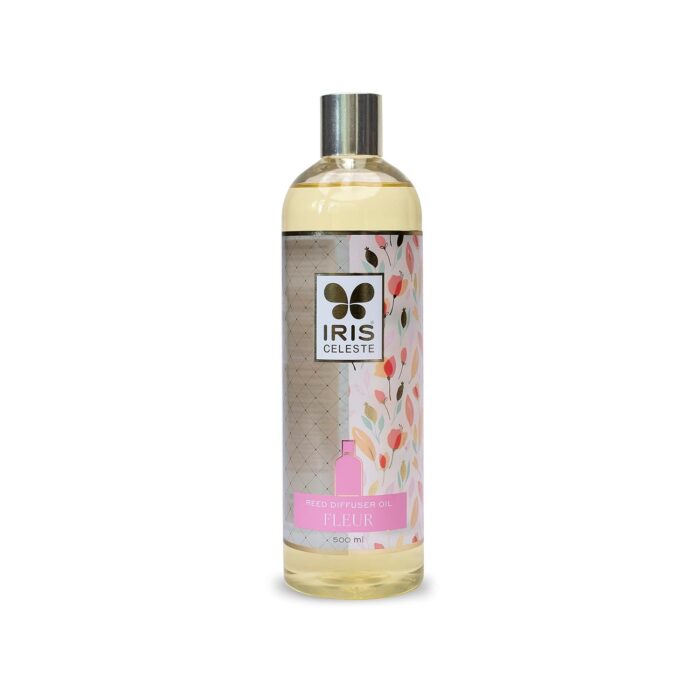 Iris Celeste Fleur Reed Diffuser Oil | 500ml Refill Bottle | Premium Home Fragrance for a Luxurious & Soothing Ambience | Ideal for Bedroom, Living Room & Office